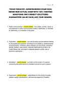 Texas Podiatry Jurisprudence Exam 2026 &vert; Brand New Actual Exam &vert; 100&percnt; Verified Questions & Correct Solutions &vert; Guaranteed Value Pack &vert; Ace Your Grades