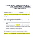 HAWAII NOTARY EXAM QUESTIONS WITH  COMPLETE SOLUTIONS GUARANTEED  PASS &lpar;2026 UPDATE&rpar; 
