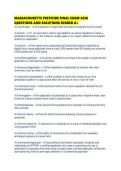 MASSACHUSETTS PESTICIDE FINAL EXAM 2026 QUESTIONS AND SOLUTIONS SCORED 