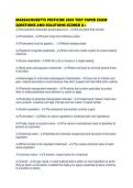 MASSACHUSETTS PESTICIDE 2026 TEST PAPER EXAM QUESTIONS AND SOLUTIONS SCORED 