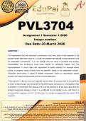 PVL3704 Assignment 1 &lpar;COMPLETE ANSWERS&rpar; Semester 1 2026 - DUE 20 March 2026
