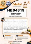 HED4819 Assignment 3 &lpar;COMPLETE ANSWERS&rpar; 2026 - DUE August 2026