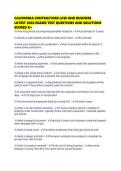 CALIFORNIA CONTRACTORS LAW AND BUSINESS LATEST 2026 EXAMS TEST QUESTIONS AND SOLUTIONS SCORED A&period;pdf  1