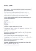 Tosca Exam&period;  Questions and Answers