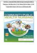 Test Bank - Community&sol;Public Health Nursing&colon; Promoting the Health of Populations &comma; 8th Edition Mary A&period; Nies&comma; Melanie McEwen Chapter 1-34 All Chaptersh&vert;&vert;All Chapters with Answers and Rationales &vert;2026