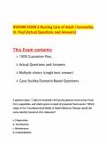 NUR390 EXAM 2 Nursing Care of Adult I Concordia&comma; St&period; Paul &lpar;Actual Questions and Answers&rpar;&period;pdf