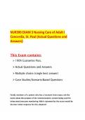 NUR390 EXAM 3 Nursing Care of Adult I Concordia&comma; St&period; Paul &lpar;Actual Questions and Answers&rpar;&period;pdf