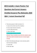 BICSI Installer 1 Exam Practice Test  Questions And Correct Answers  &lpar;Verified Answers&rpar; Plus Rationales 2026  Q&A &vert; Instant Download Pdf
