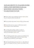 Hawaii Substitute Teacher Course Simulation Midterm Exam 2026 &vert; Practice Questions and Detailed Solutions for Exam Readiness