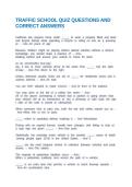 COMEDY DRIVING ANSWERS &lpar;FOR TICKET DISMISSAL&rpar; QUESTIONS AND CORRECT ANSWERS