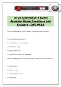 ATLS Alternative 1 Kunci Jawaban Exam Questions and Answers 100&percnt; PASS