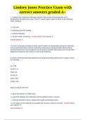 Lindsey Jones Practice Exam &ndash; Correct Answers Graded A&plus;&comma; Fully Verified and Detailed Study Guide