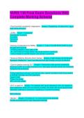 NURS 138 Final Exam Questions With Complete Marking Scheme