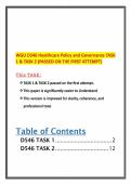 WGU D546 Healthcare Policy and Governance TASK 1 & TASK 2 &lpar;PASSED ON THE FIRST ATTEMPT&rpar;&period;pdf