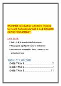 WGU D458 Introduction to Systems Thinking for Health Professionals TASK 1&comma; 2&comma; & 3 &lpar;PASSED ON THE FIRST ATTEMPT&rpar;&period;pdf