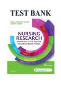 Test Bank For Nursing Research&colon; Methods and Critical Appraisal for Evidence-Based Practice 9th Edition by Geri LoBiondo-Wood & Judith Haber ISBN 9780323431316