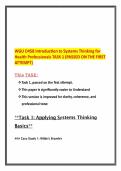 WGU D458 Introduction to Systems Thinking for Health Professionals TASK 1 &lpar;PASSED ON THE FIRST ATTEMPT&rpar;&period;pdf