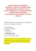 PURE STORAGE FLASHARRAY  ARCHITECT ASSOCIATE 2026&sol;2027 BANK  500 QUESTIONS ACCURATE ACTUAL  EXAM &sol; FREQUENTLY TESTED QUESTIONS  WITH DETAILED ANSWERS &vert;  GUARANTEED PASS &vert; GRADED A &vert; LATEST  UPDATE 