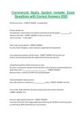 Commercial Septic System Installer Exam Questions with Correct Answers 2025