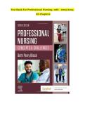 TEST BANK FOR PROFESSIONAL NURSING&colon; CONCEPTS & CHALLENGES 10TH EDITION BY BETH BLACK PHD RN FAAN &vert;&vert; COMPLETE EDITION WITH ALL VERIFIED ANSWERS GRADED A&plus; &vert;&vert;TRUSTED ANSWERS&vert;&vert;