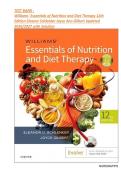 TEST BANK FOR WILLIAMS' ESSENTIALS OF NUTRITION AND DIET THERAPY&comma; 12TH EDITION BY ELEANOR SCHLENKER AND JOYCE ANN GILBERT &vert; ALL CHAPTES 