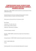 COMPREHENSIVE BASIC SCIENCE EXAM &lpar;CBSE&rpar; REVIEW QUESTIONS WITH CORRECT ANSWERS 2025&sol;2026