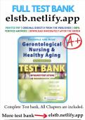 Complete Test Bank Ebersole and Hess&rsquo; Gerontological Nursing and Healthy Aging in Canada 2nd Edition Touhy Questions & Answers with rationales &lpar;Chapter 1-26&rpar;