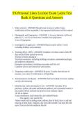 TX Personal Lines License Exam Latest Test Bank A Questions and Answers