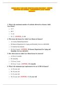 KANSAS ADULT CARE HOME OPERATOR &lpar;ACHO&rpar; EXAM READY - VERIFIED QUESTIONS AND ANSWERS - COMPREHENSIVE LATEST VERSION &lpar;2026&sol;2027&rpar;