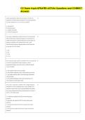 CC Exam 4 quiz UPDATED ACTUAL Questions and CORRECT   Answers