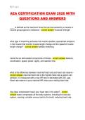 AEA CERTIFICATION EXAM 2026 WITH  QUESTIONS AND ANSWERS