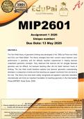 MIP2601 Assignment 1 &lpar;COMPLETE ANSWERS&rpar; 2026 - DUE 13 May 2026