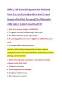 NFPA 1148 Hazard Mitigation for Wildland  Fires Practice Exam Questions And Correct  Answers &lpar;Verified Answers&rpar; Plus Rationales  2026 Q&A &vert; Instant Download Pdf