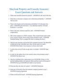 Maryland Property and Casualty Insurance Exam Questions and Answers