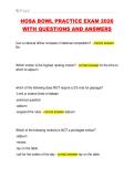 HOSA BOWL PRACTICE EXAM 2026  WITH QUESTIONS AND ANSWERS