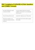 FDIC Compliance TE UPDATED ACTUAL Questions  and CORRECT Answers 