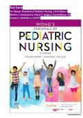 Test Bank for Wong&rsquo;s Essentials of Pediatric Nursing&comma; 11th Edition &ndash; Marilyn J&period; Hockenberry&comma; Cheryl C&period; Rodgers&comma; David Wilson &ndash;All Chapters&vert; GRADED A&plus;&vert;LATEST 