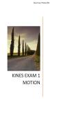 Kines Exam 1 Motion Study Guide & Practice Questions &vert; Kinesiology Test Bank Review