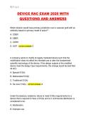 DEVICE RAC EXAM 2026 WITH  QUESTIONS AND ANSWERS