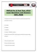 PHTLS Pre & Post Test&comma; ATLS exam Questions and Answers 100&percnt; PASS