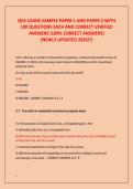 QFA LOANS SAMPLE PAPER 1 AND PAPER 2 WITH  100 QUESTIONS EACH AND CORRECT VERIFIED  ANSWERS &lpar;100&percnt; CORRECT ANSWERS&rpar;  &lpar;NEWLY UPDATED 2026&excl;&excl;&rpar;
