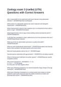 Zoology exam 3 &lpar;roelke&rpar; &lpar;UTA&rpar; Questions with Correct Answers