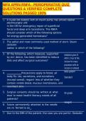 NIFA APRN RNFA - PERIOPERATIVE QUIZ QUESTIONS & VERIFIED COMPLETE SOLUTIONS PASSED 100&percnt;