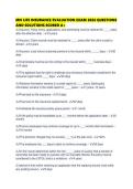 MN LIFE INSURANCE EVALUATION EXAM 2026 QUESTIONS AND SOLUTIONS SCORED