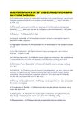 MN LIFE INSURANCE LATEST 2026 EXAM QUESTIONS AND SOLUTIONS SCORED 