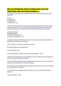 MN LIFE INSURANCE MAIN EXAMINATION 2026 SET QUESTIONS AND SOLUTIONS SCORED