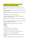 CALIFORNIA DMV MOTORCYCLE 2026 TEST PAPER QUESTIONS AND SOLUTIONS SCORED