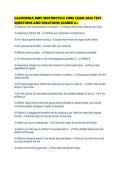 CALIFORNIA DMV MOTORCYCLE CORE EXAM 2026 TEST QUESTIONS AND SOLUTIONS SCORED