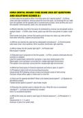 IOWA DENTAL BOARD CORE EXAM 2026 SET QUESTIONS AND SOLUTIONS SCORED