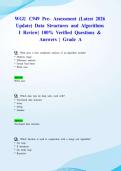 WGU C949 Pre- Assessment &lpar;Latest 2026 Update&rpar; Data Structures and Algorithms I Review&vert; 100&percnt; Verified Questions & Answers &vert; Grade A